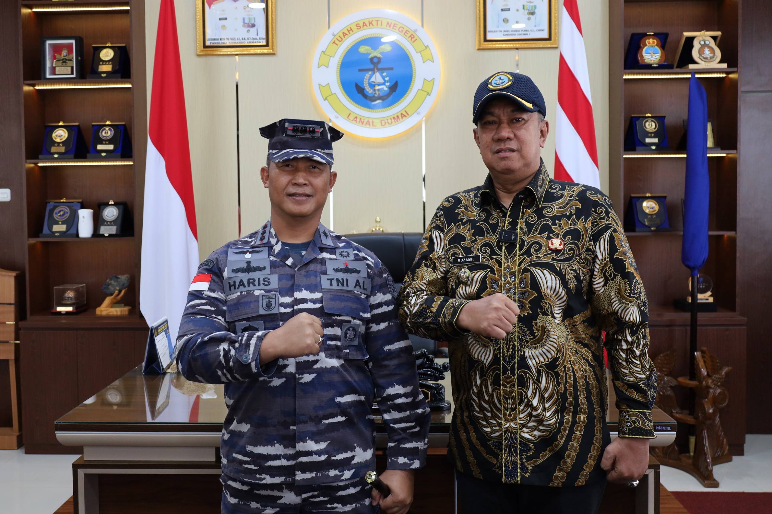Komandan Lanal Dumai Sambut Hangat Kunjungan Wakil Bupati Kepulauan Meranti
