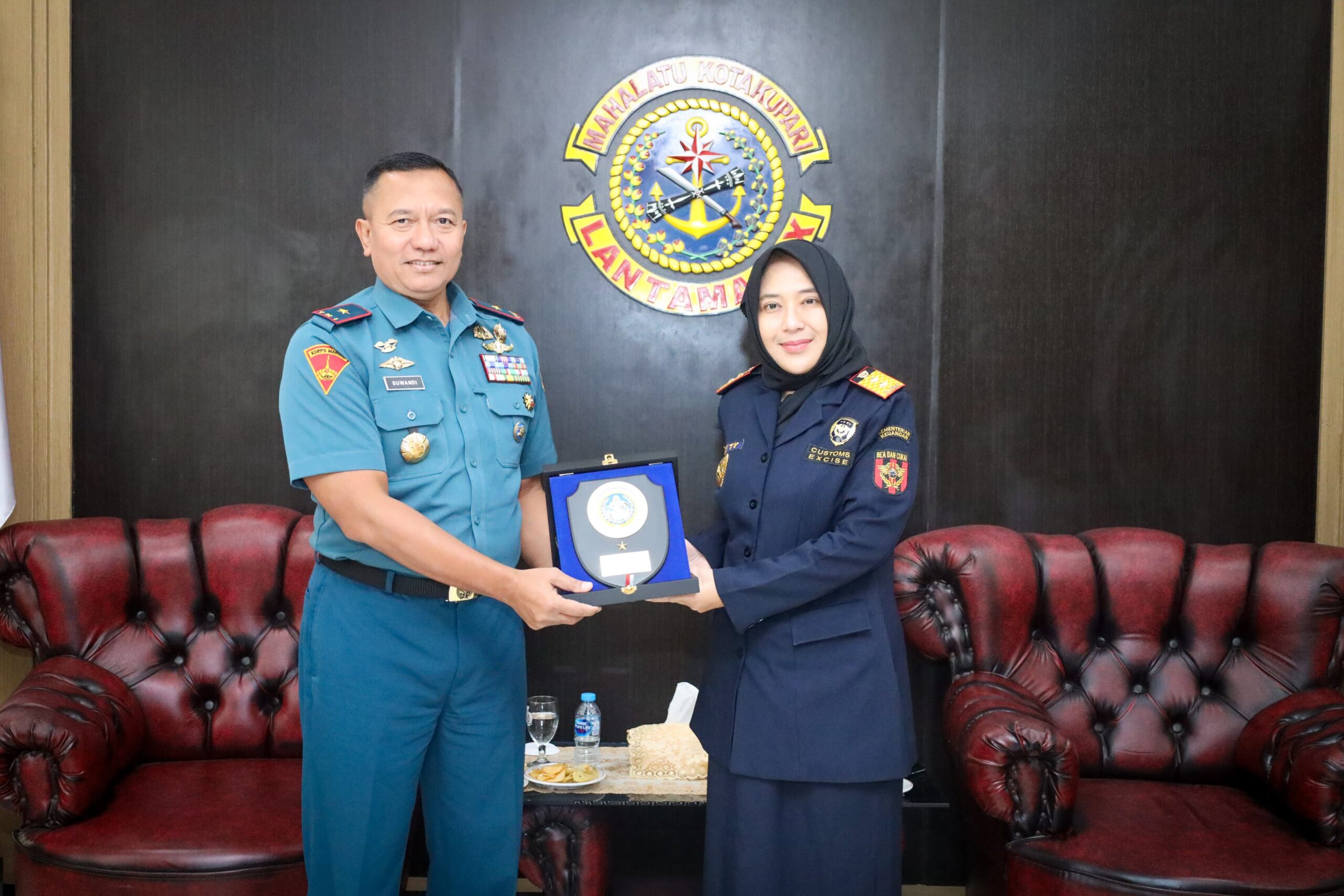 Danlantamal IX Ambon Terima Kunjungan Audiensi Kakanwil Bea dan Cukai Maluku