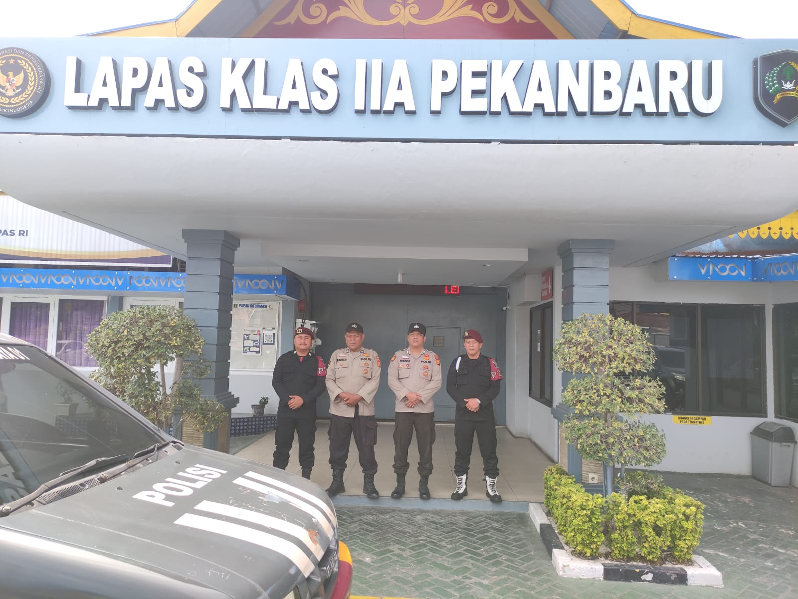Wujud Sinergitas Dengan APH Terkait, Lapas Pekanbaru Terima Patroli Sabhara Polsek Bukit Raya