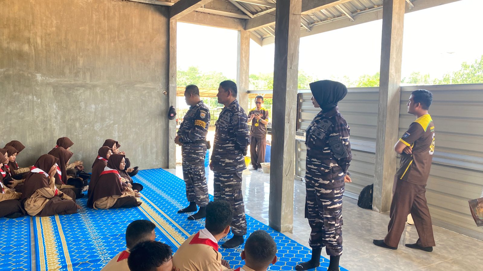 Bina Karakter Pelajar, Lanal Bintan Berikan Pelatihan Disiplin dan Wawasan Kebangsaan