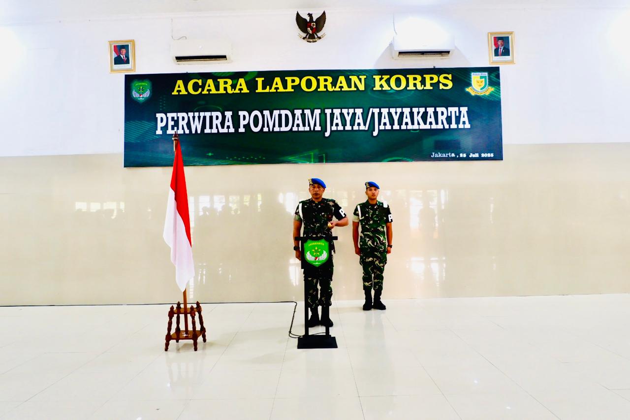 DANPOMDAM JAYA/JAYAKARTA PIMPIN LAPORAN KORPS PERWIRA