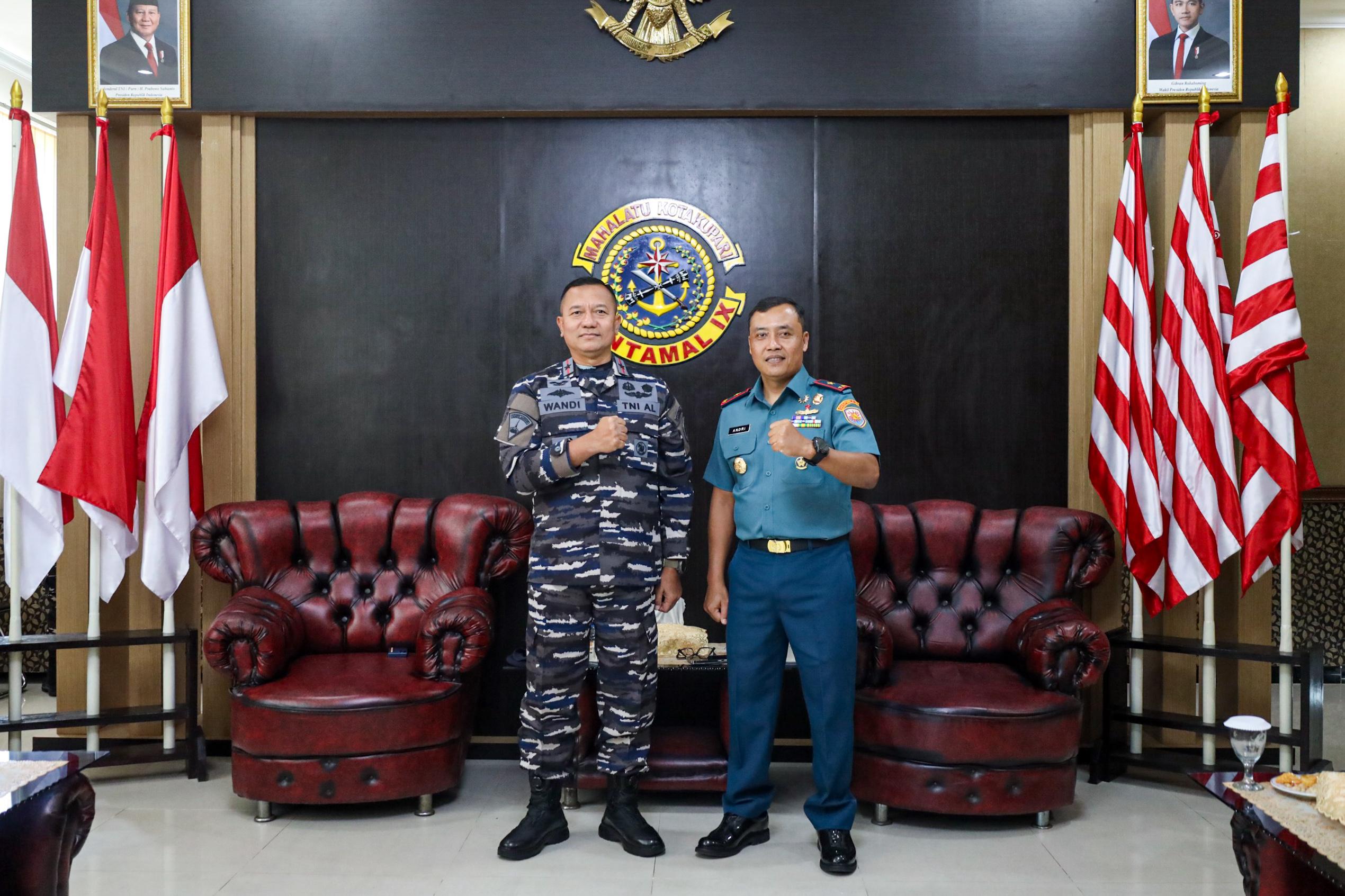 Danlantamal IX Ambon Terima Courtesy Call Danguspurla Koarmada III di Mako Lantanal IX Ambon