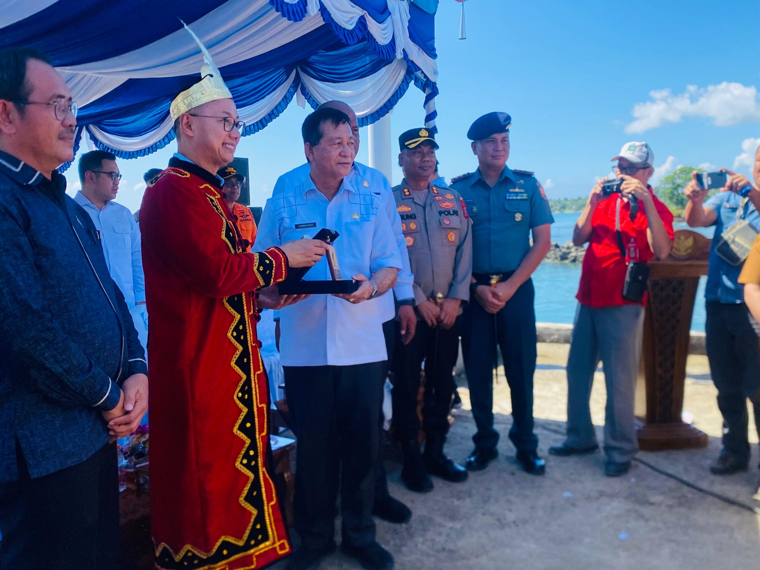 Danlanal Nias Ikut Serta Sambut Kunjungan Kerja Wakil Ketua MPR RI