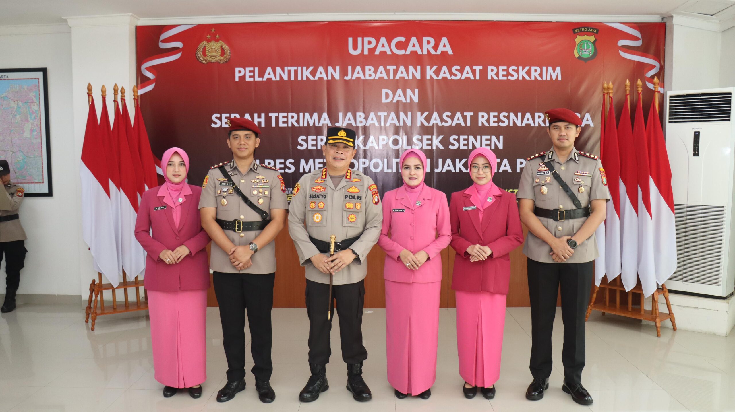 Polres Metro Jakpus Gelar Sertijab Kasat Reskrim, Kasat Narkoba, dan Kapolsek Senen