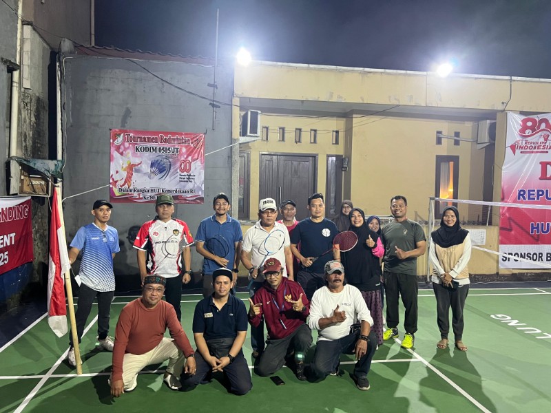 Semarak HUT RI ke-80, Danramil 03/Pasar Rebo, Ciracas Buka Turnamen Badminton