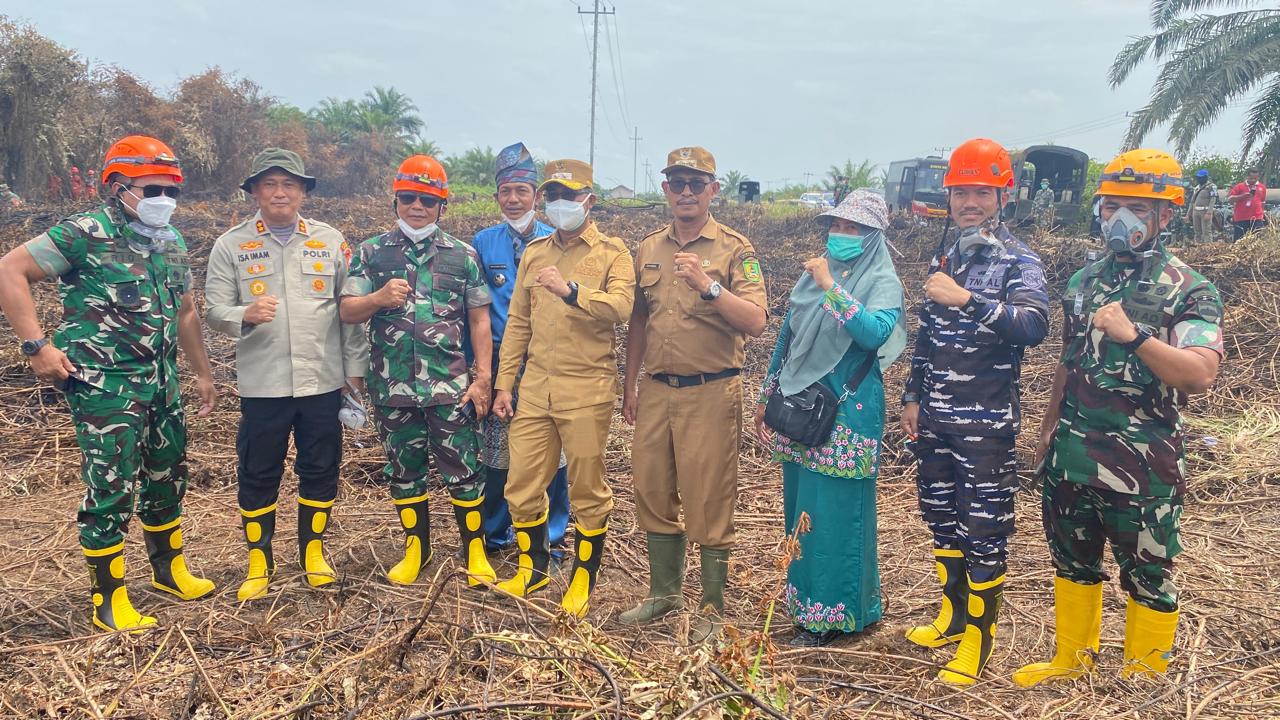 Sambut Kunjungan Pangdam I/BB, Lanal Dumai Siap Bersinergi Padamkan Kebakaran Lahan dan Hutan di Kabupaten Rokan Hilir