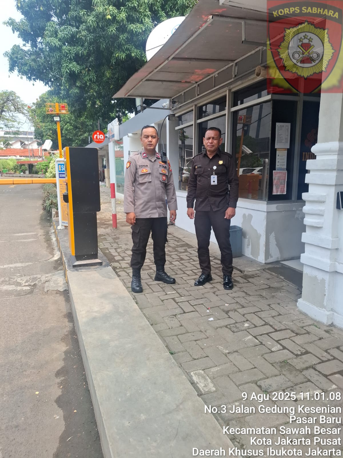 Panit Samapta Polsek Sawah Besar Pantau Kamtibmas Hari Libur, Di PT. Pos Indonesia