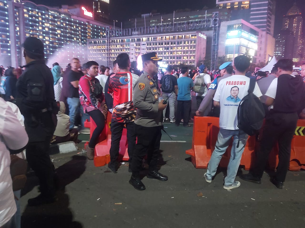 Wakapolsek Metro Menteng Pantau Pengamanan HUT RI ke-80 di Bundaran HI