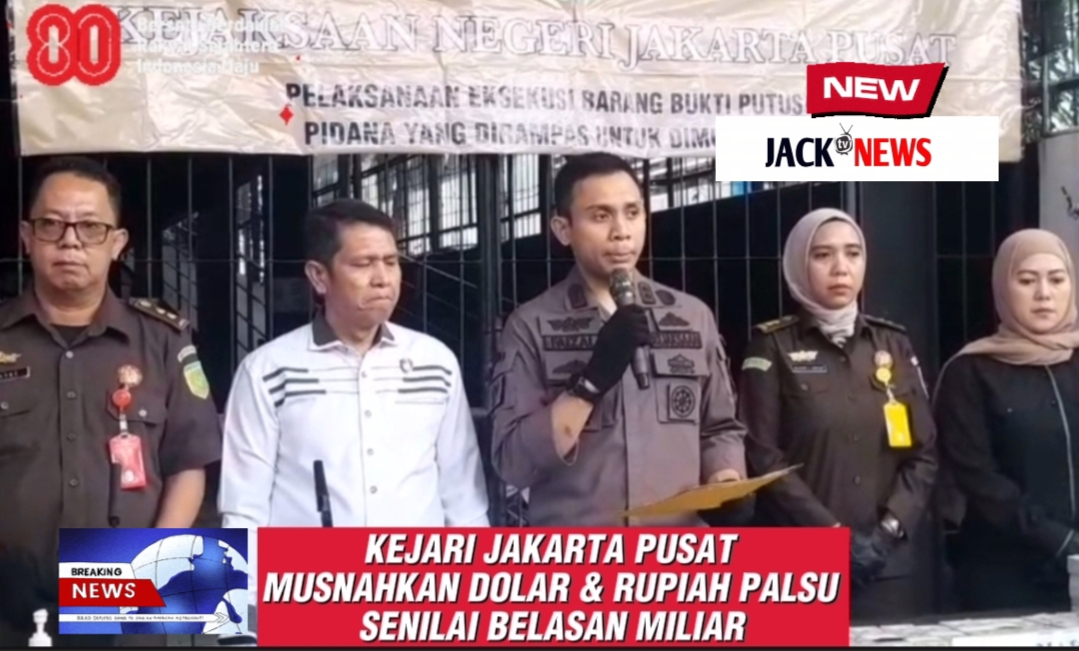 Kejari Jakarta Pusat Musnakan Uang Dolar Palsu Senilai Rp Belasan Miliar Rupiah