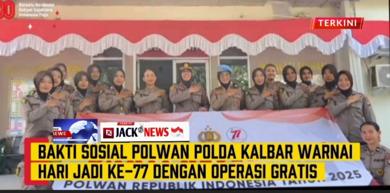Bakti Sosial Polwan Polda Kalbar Warnai Peringatan Hari Jadi ke-77