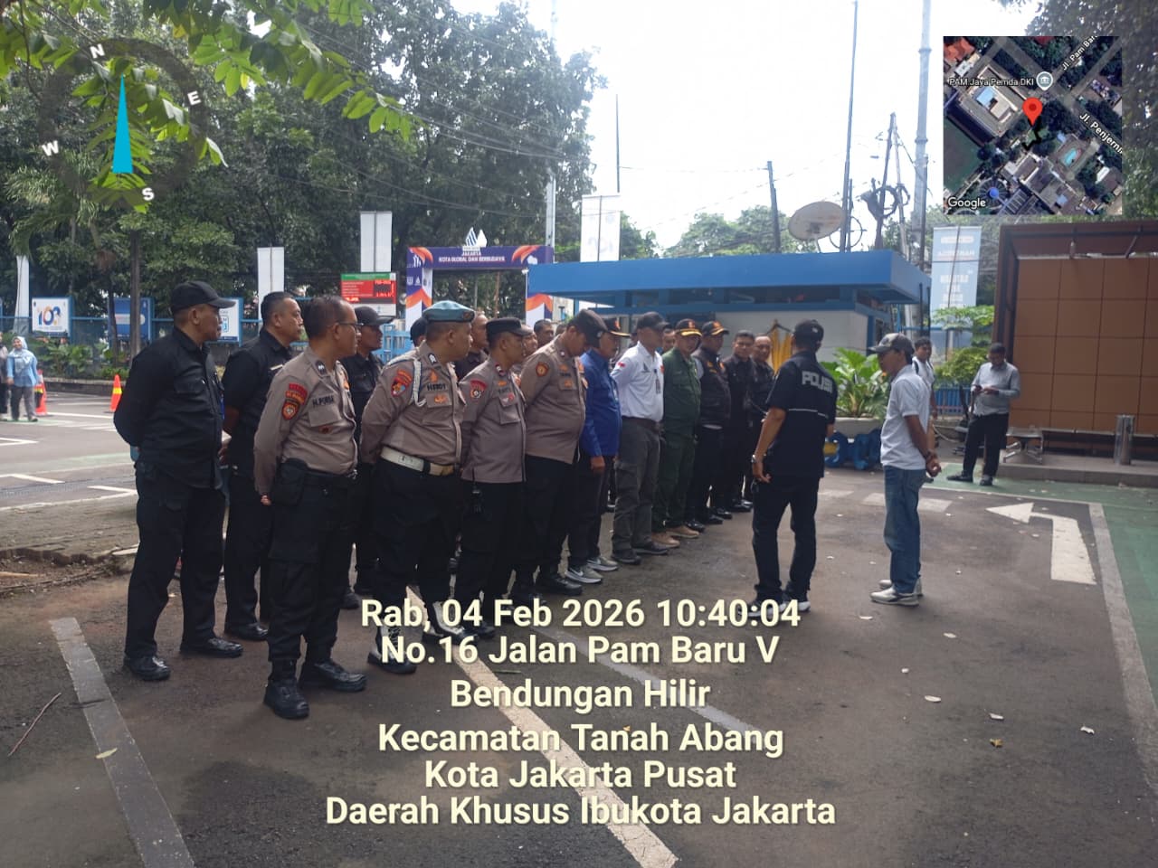 Polsek Metro Tanah Abang Gelar Apel Pelayanan Pengamanan Unjuk Rasa di Kantor PAM Jaya