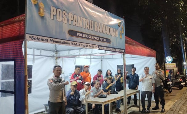 Polsek Cempaka Putih Perkuat Pos Pantau Ramadhan, Wujudkan Rasa Aman Warga