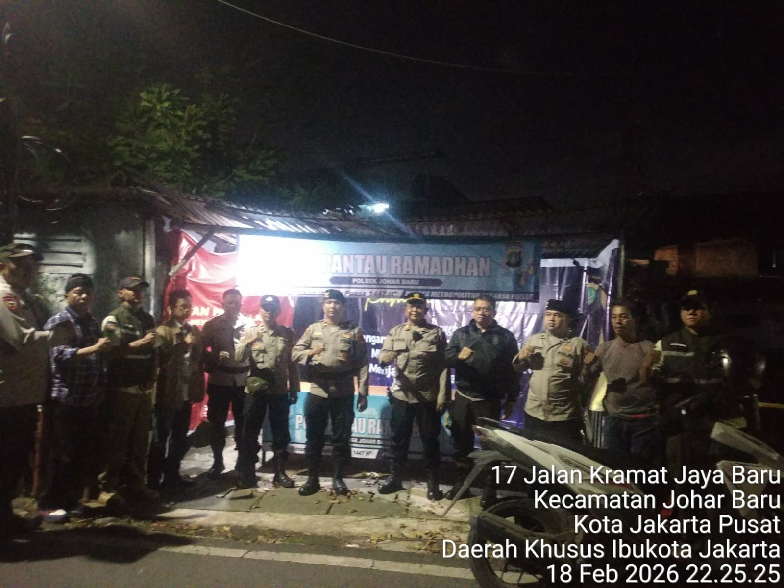 Sinergitas Jaga Wilayah Aman, Pos Pantau Ramadhan Kampung Rawa Siaga Cegah Guantibmas