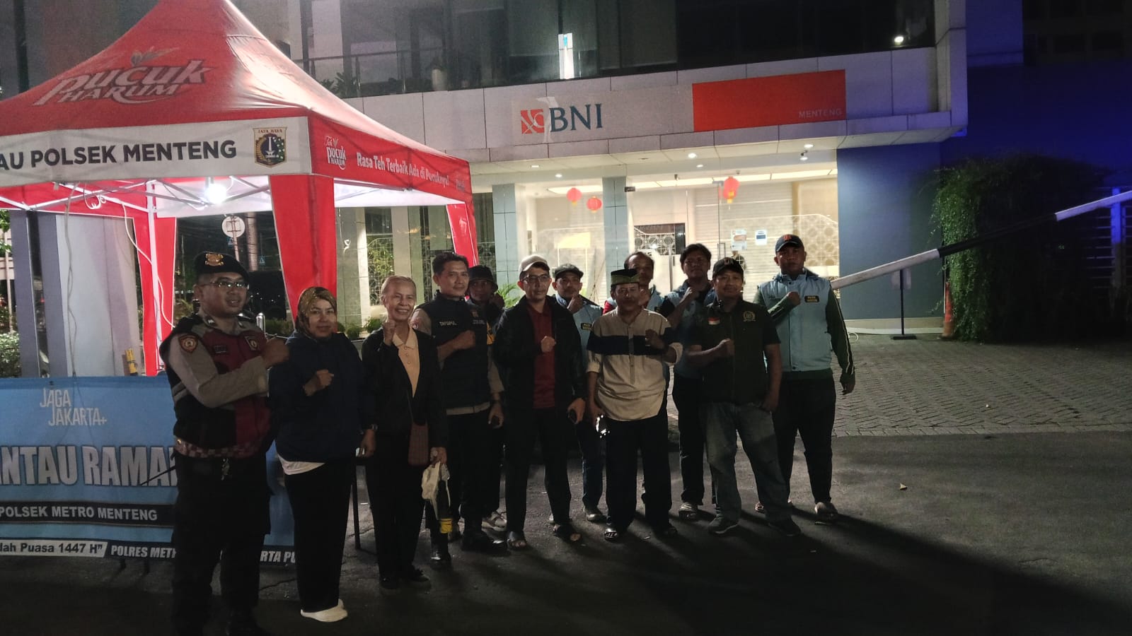 Polsek Metro Menteng–Kelurahan Cikini Perkuat Pos Pantau Ramadhan di Menteng Raya