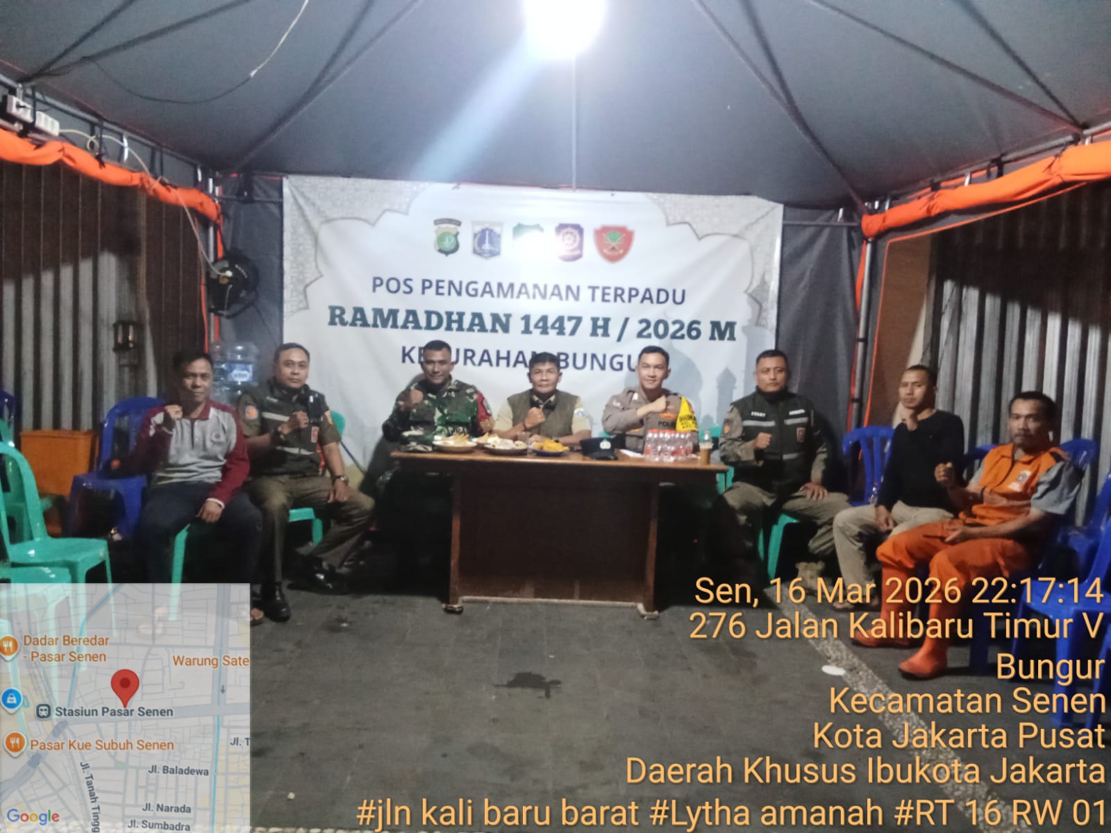 Polisi dan Tiga Pilar Gelar Pos Pantau Ramadan di Bungur, Antisipasi Gangguan Kamtibmas