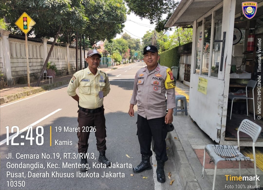 Bhabinkamtibmas Gondangdia Tingkatkan Sambang Wilayah, Perkuat Antisipasi Kejahatan di Jalan Cemara