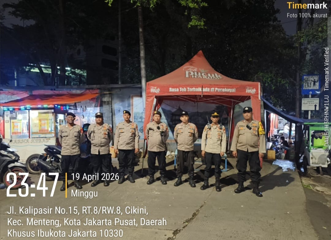 Patroli Cipkon Menteng Siaga di Batas Kwitang–Kalipasir, Tekan Potensi Gangguan Malam