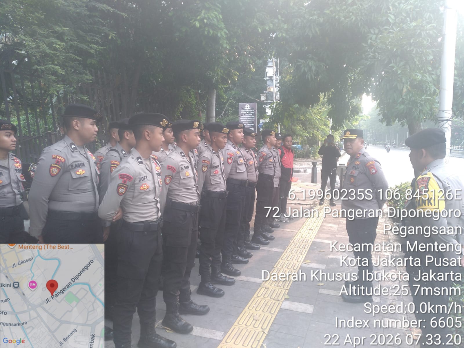 Siaga Pengamanan Aksi Mahasiswa di Kantor YLBHI Menteng, 35 Personel Gabungan Diterjunkan