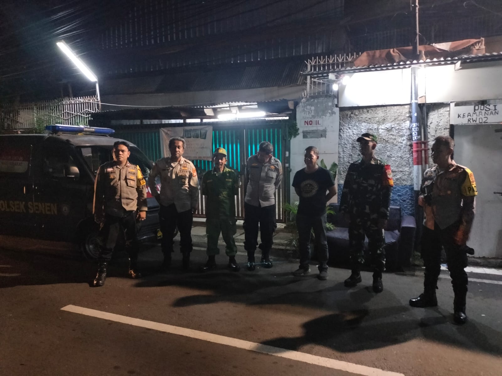 Polsek Senen gelar patroli gabungan 3 pilar antisipasi gangguan kamtibmas