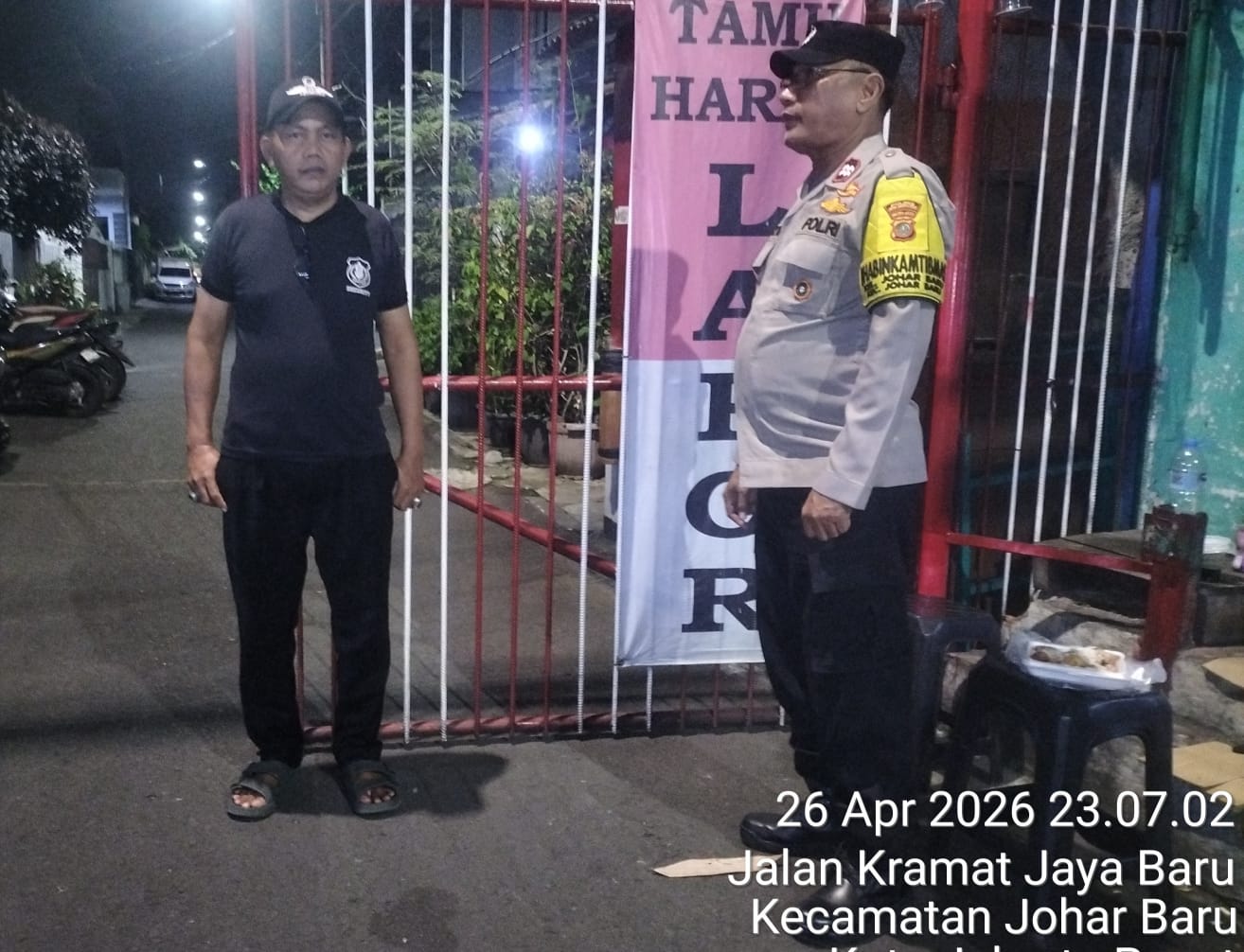 Perkuat Siskamling, Polisi Tekankan Wajib Lapor Tamu 1×24 Jam di Johar Baru