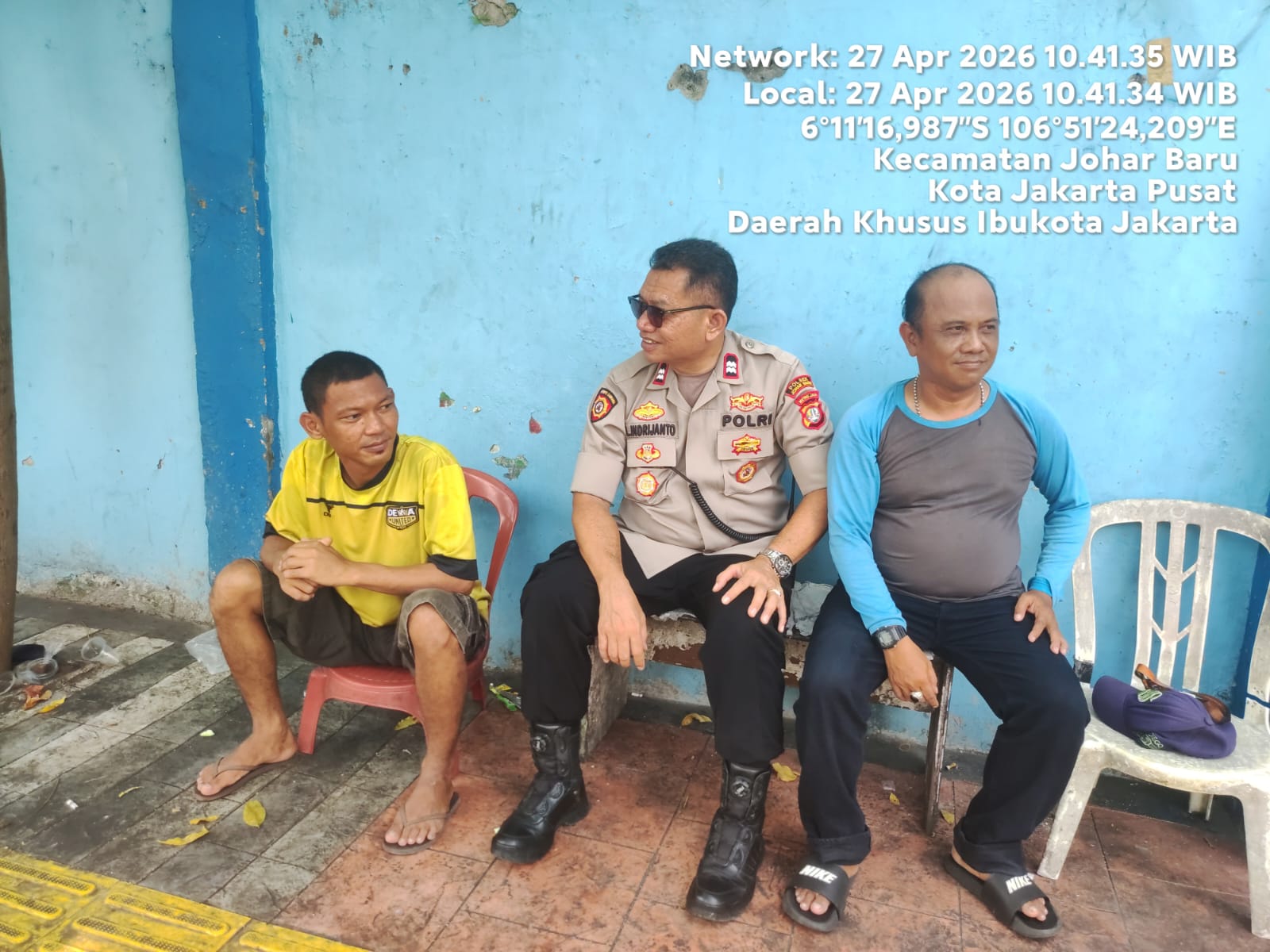 Sambangi Permukiman Johar Baru, Polisi Ajak Warga Jaga Guyub dan Cegah Tawuran