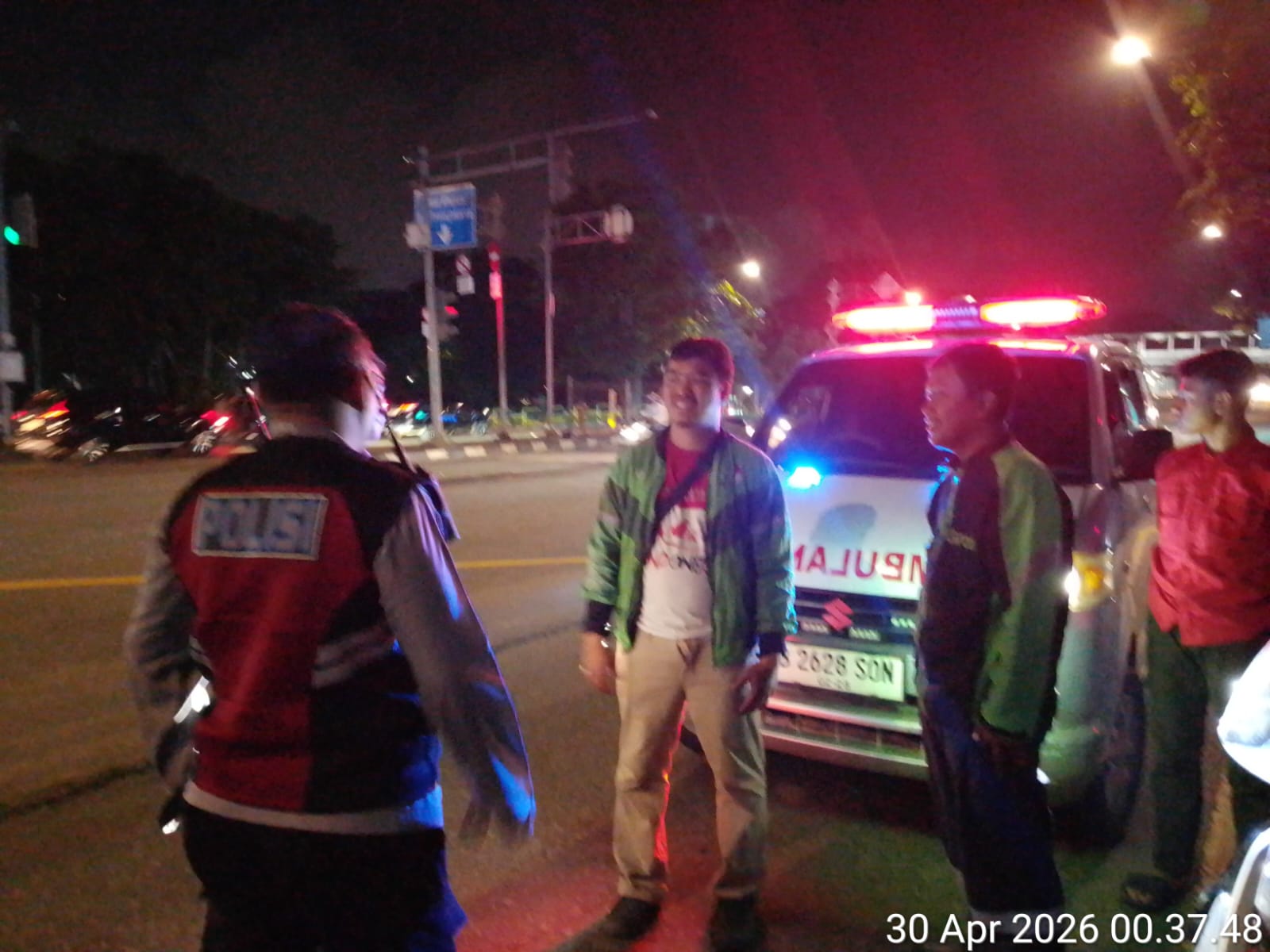 Respon Cepat Polsek Sawah Besar Tindaklanjuti Aduan lewat 110, Terkait Laka Lantas di Gunung Sahari Raya