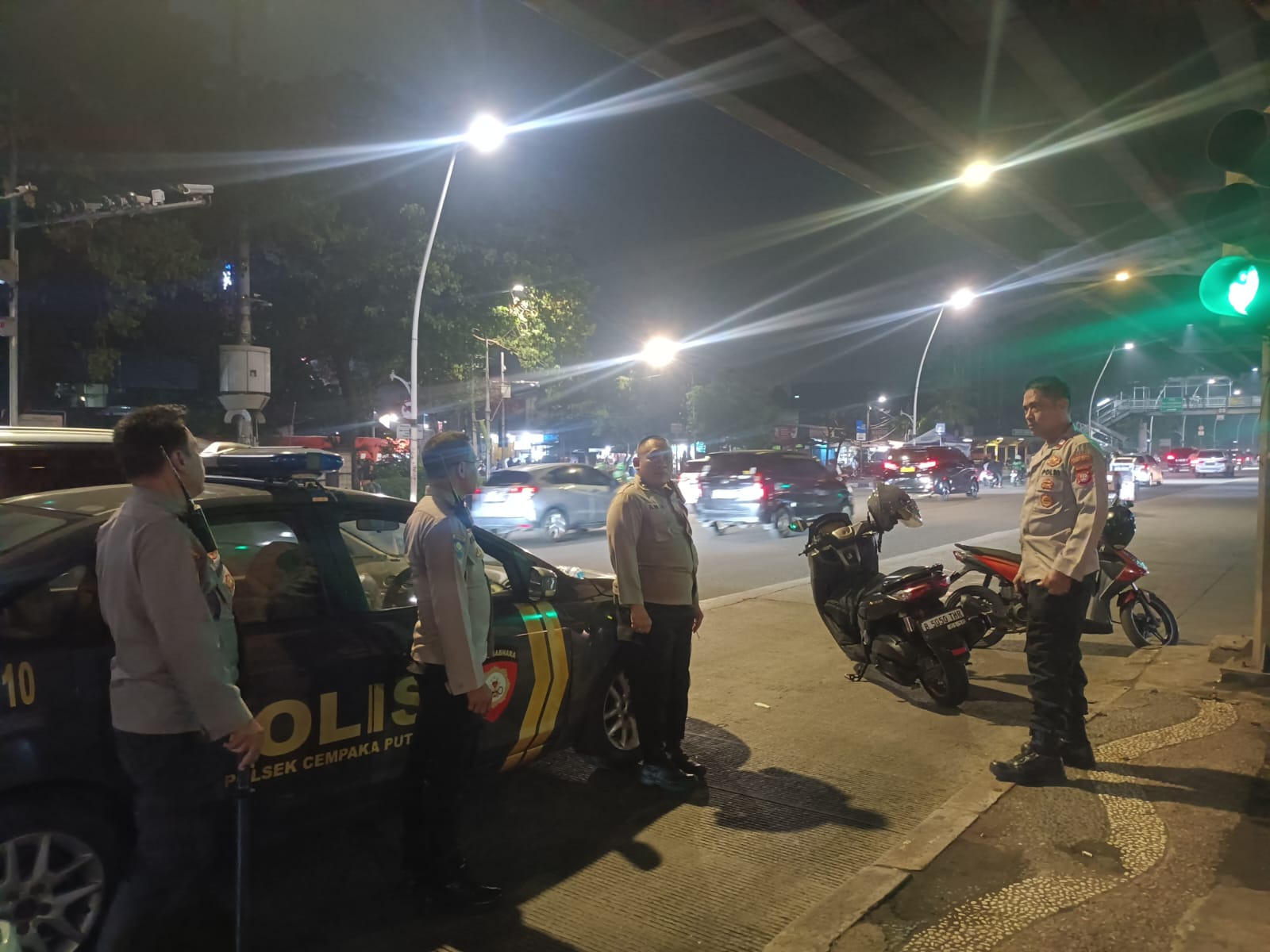Patroli Cipkon Dini Hari, Polisi Siaga di Rawasari Antisipasi Balap Liar dan Gangguan Kamtibmas