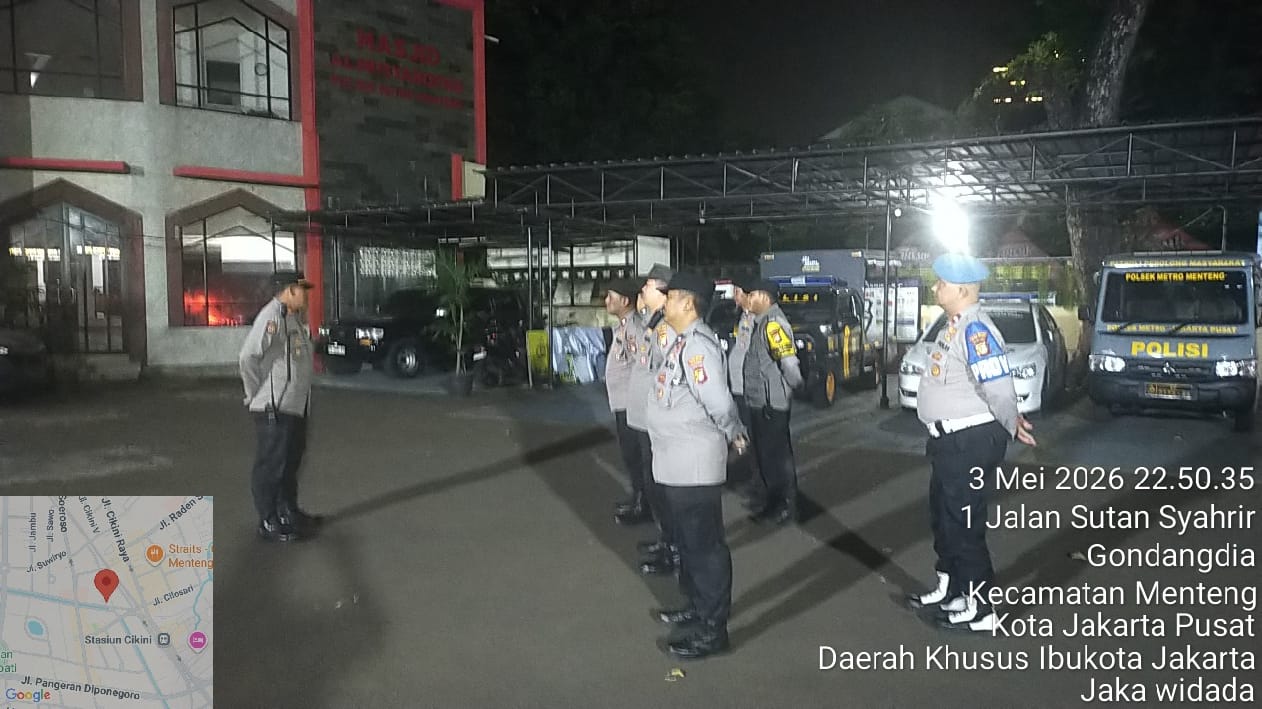 Siaga Kamtibmas Di Menteng, Apel Cipkon Jadi Awal Patroli Intensif Malam Hari