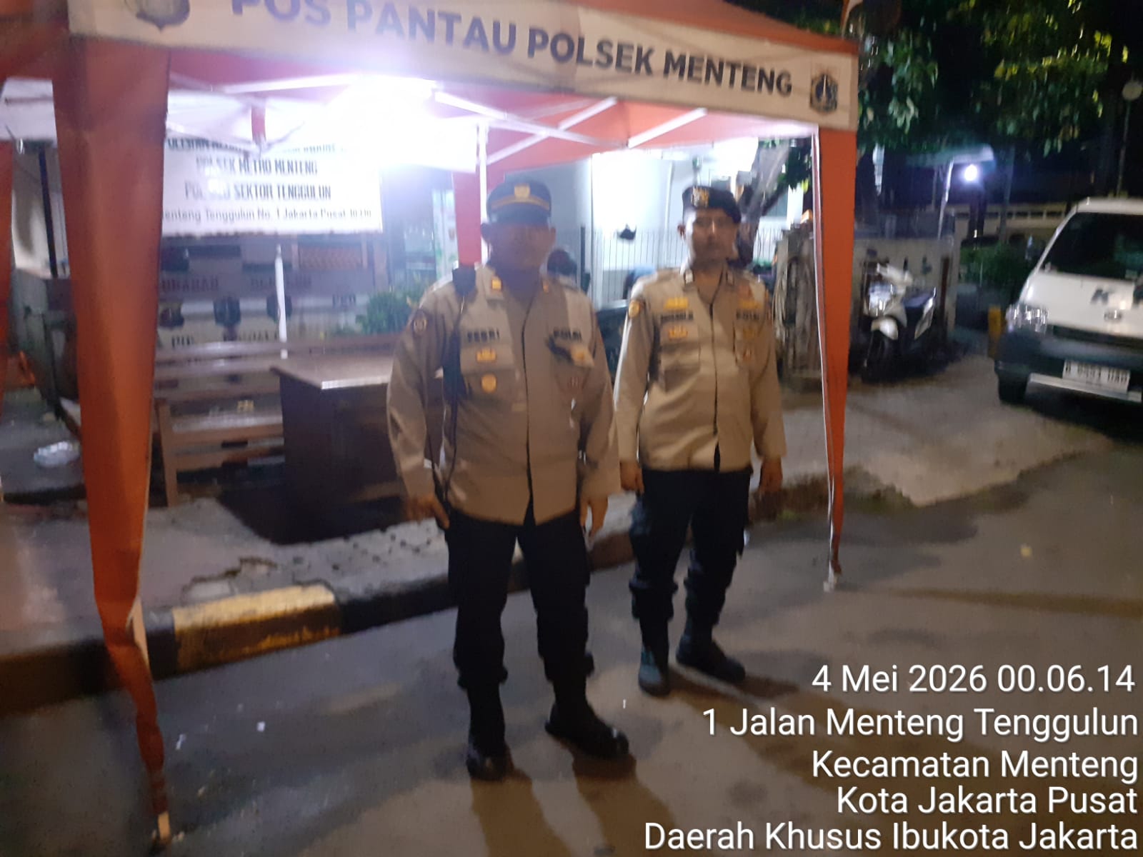 Patroli Intensif di Batas Menteng–Tenggulun, Polsek Metro Menteng Antisipasi Gangguan Kamtibmas Malam Hari