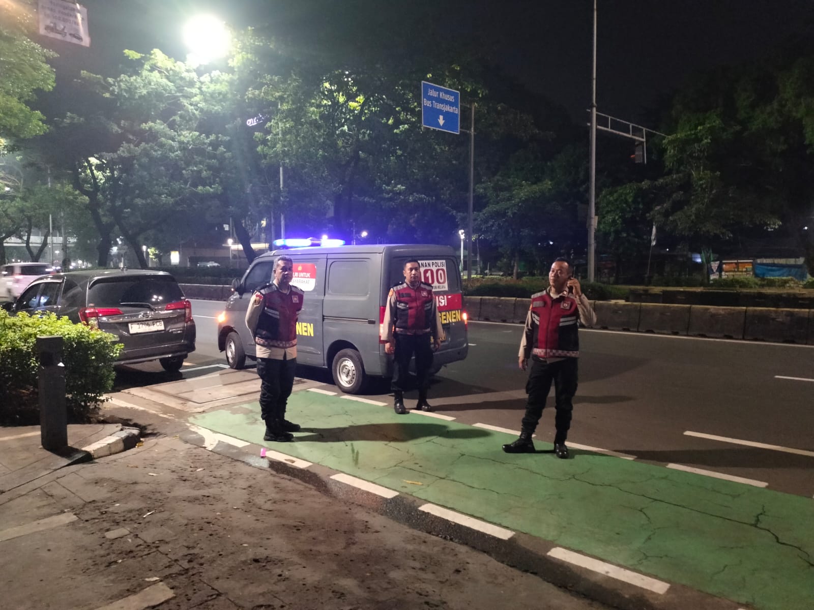 Patroli Strong Point Polsek Senen Sisir Titik Rawan, Situasi Jakarta Pusat Aman Kondusif