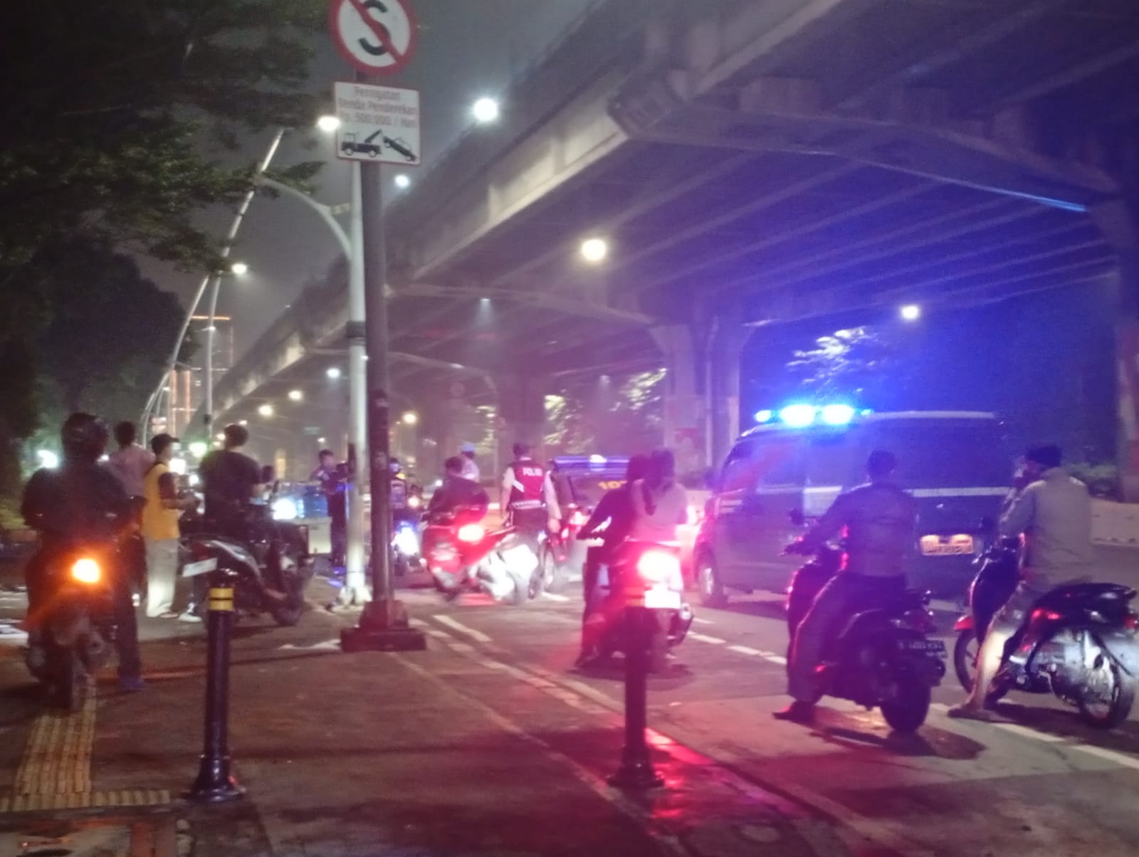 Respon Cepat Laporan 110, Polisi Bubarkan Aksi Balap Liar di Rawasari Cempaka Putih