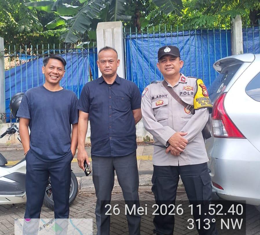 Patroli Dialogis di Jalan Bonang, Bhabinkamtibmas dan Security Bersinergi Jaga Kamtibmas