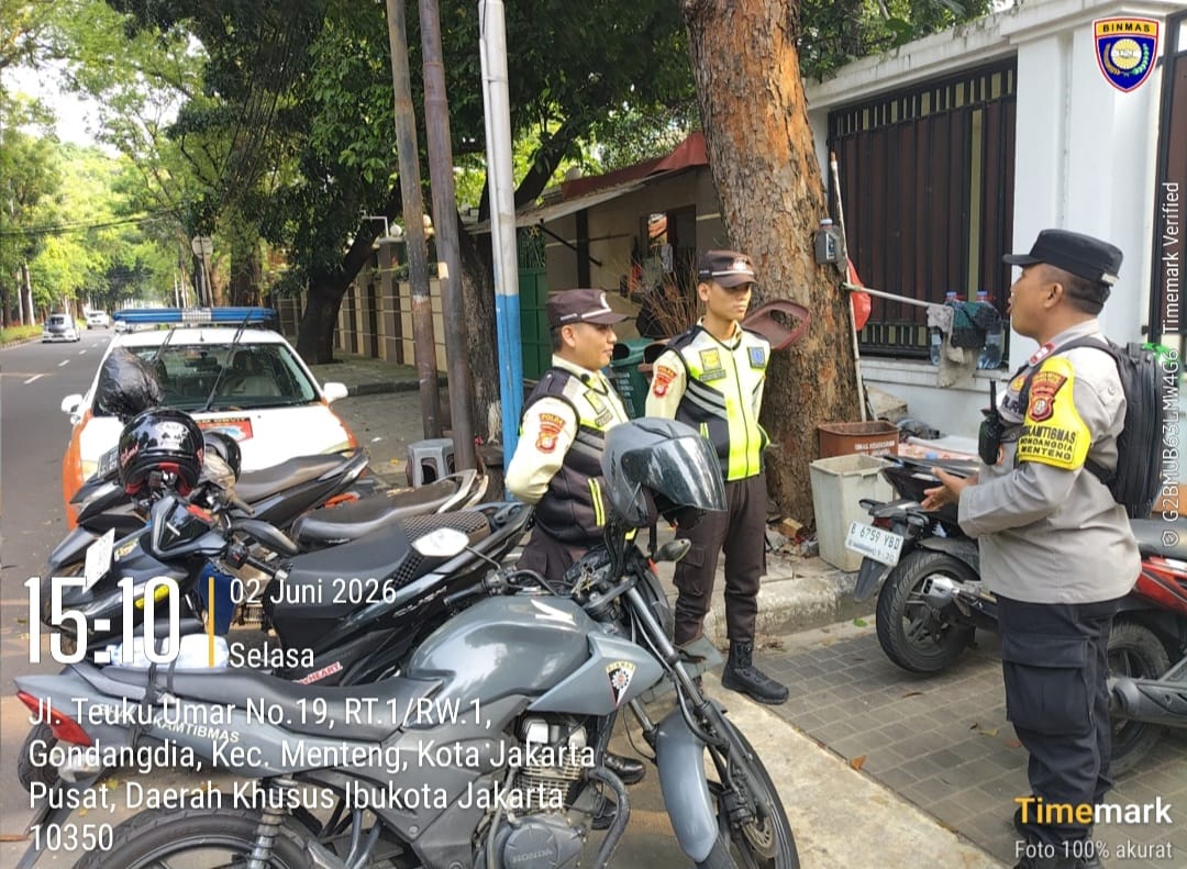 Patroli Kewilayahan di Kediaman Dubes Arab Saudi, Bhabinkamtibmas Gondangdia Perkuat Sinergi Keamanan