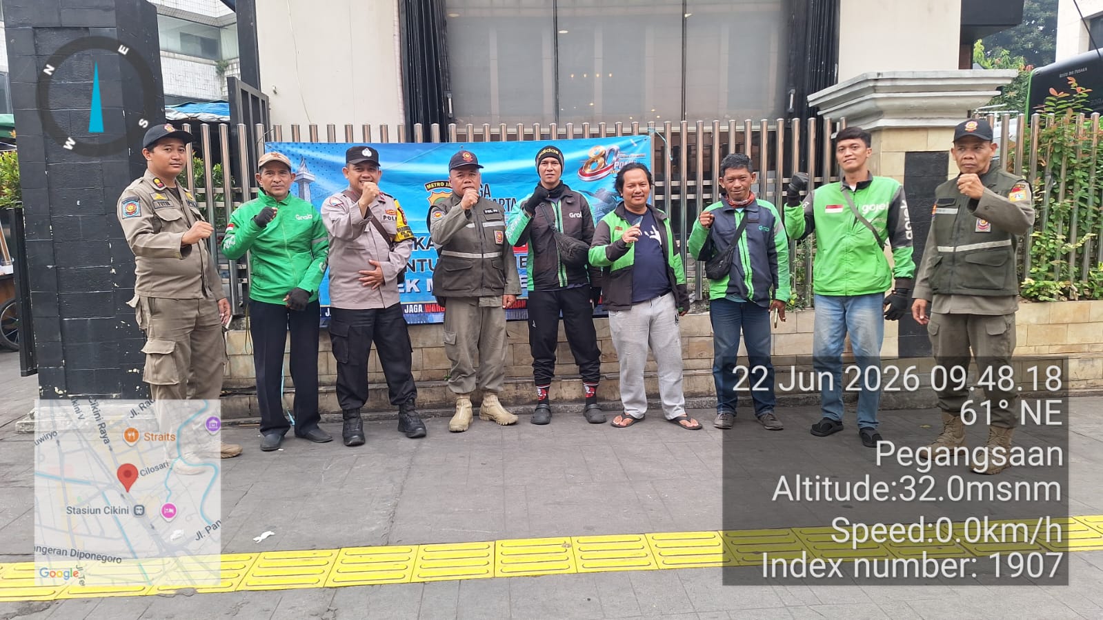 Jaga Jakarta On The Spot Bersama Komunitas Ojol, Perkuat Keamanan di Stasiun Cikini Menteng