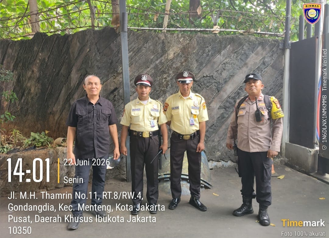 Sambang Bawaslu RI, Bhabinkamtibmas Gondangdia Ingatkan Optimalisasi Pengamanan