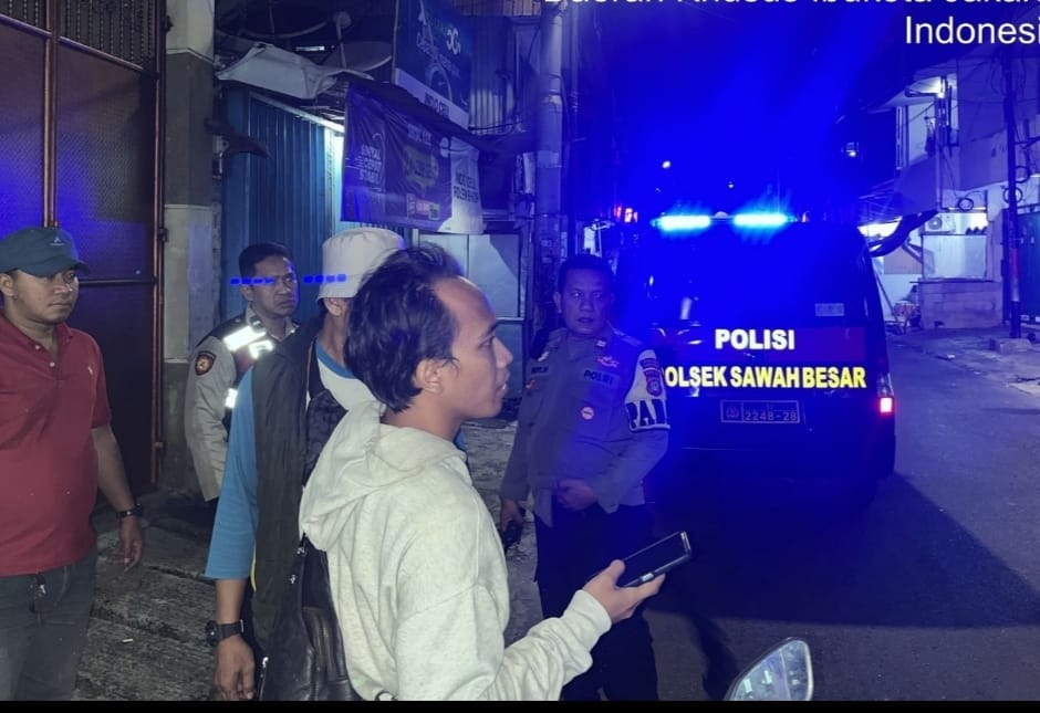 Patroli Mobile Blue Light Polsek Sawah Besar Perkuat Keamanan Wilayah Jelang Dini Hari