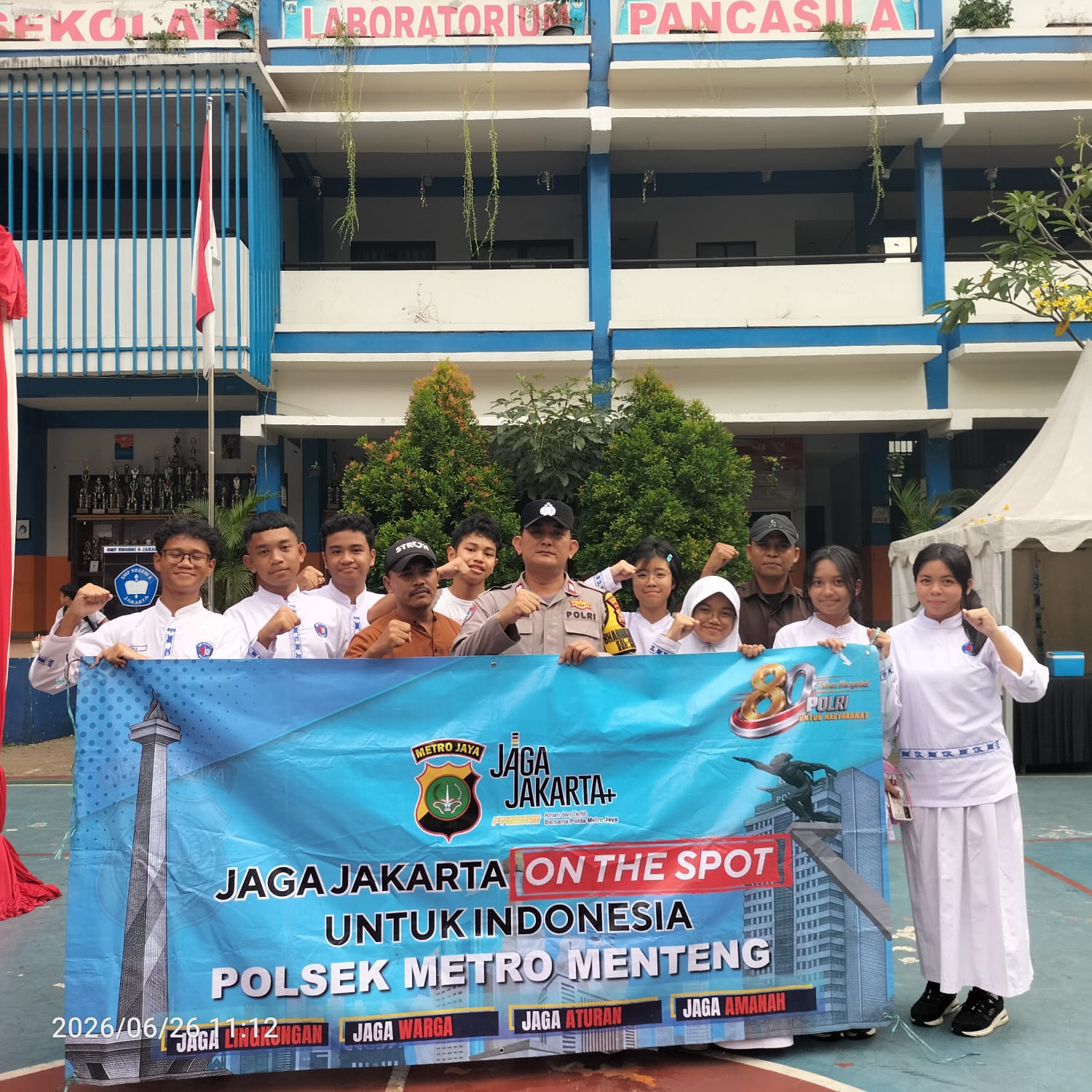 Jaga Jakarta On The Spot Tanamkan Kesadaran Kamtibmas Kepada Pelajar SMPN 8 Jakarta