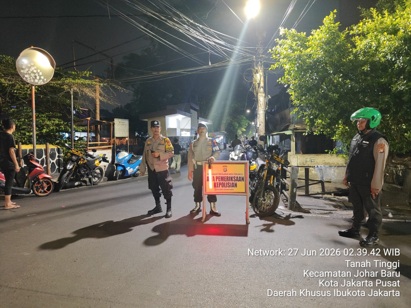 Patroli Dini Hari Polsek Johar Baru, Satu Motor Tanpa Dokumen Diamankan dalam Operasi Cipta Kondisi