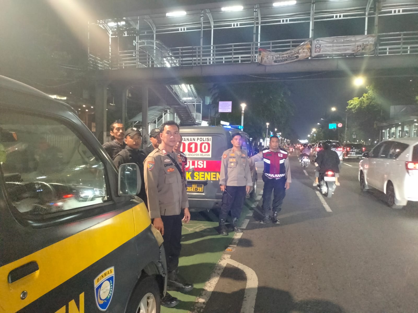 Patroli Gabungan Tiga Pilar Senen Digelar, Petugas Sisir Titik Rawan Kamtibmas