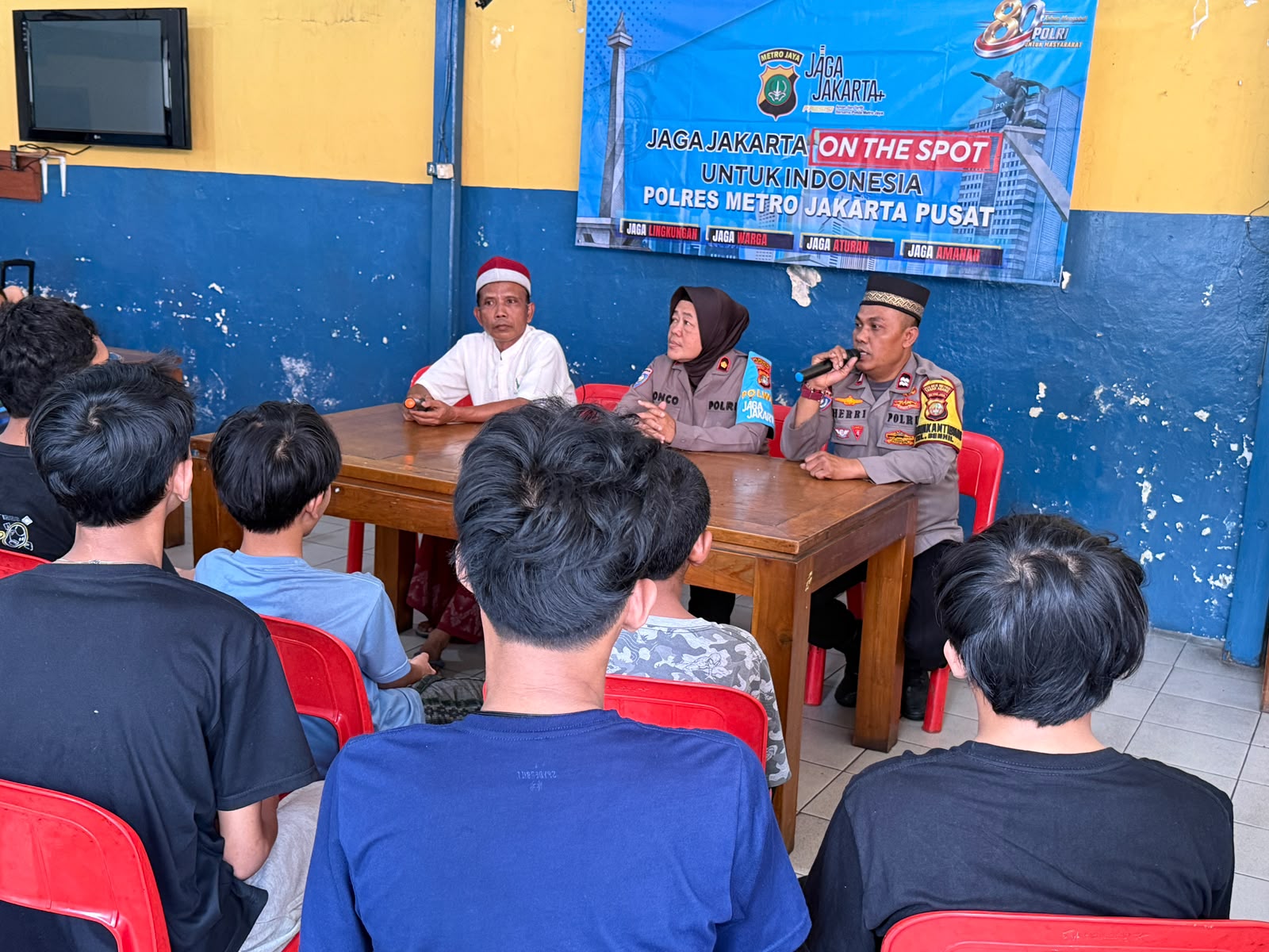Polsek Metro Tanah Abang Gelar “Jaga Jakarta On The Spot” di Panti Asuhan Putra Nusa, Edukasi Anak Asuh tentang Kamtibmas dan Pencegahan Kenakalan Remaja