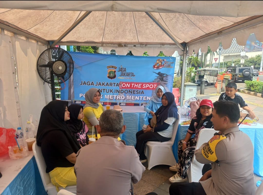 Jaga Jakarta On The Spot Hadir di Car Free Day, Polsek Metro Menteng Ajak Warga Jaga Kamtibmas