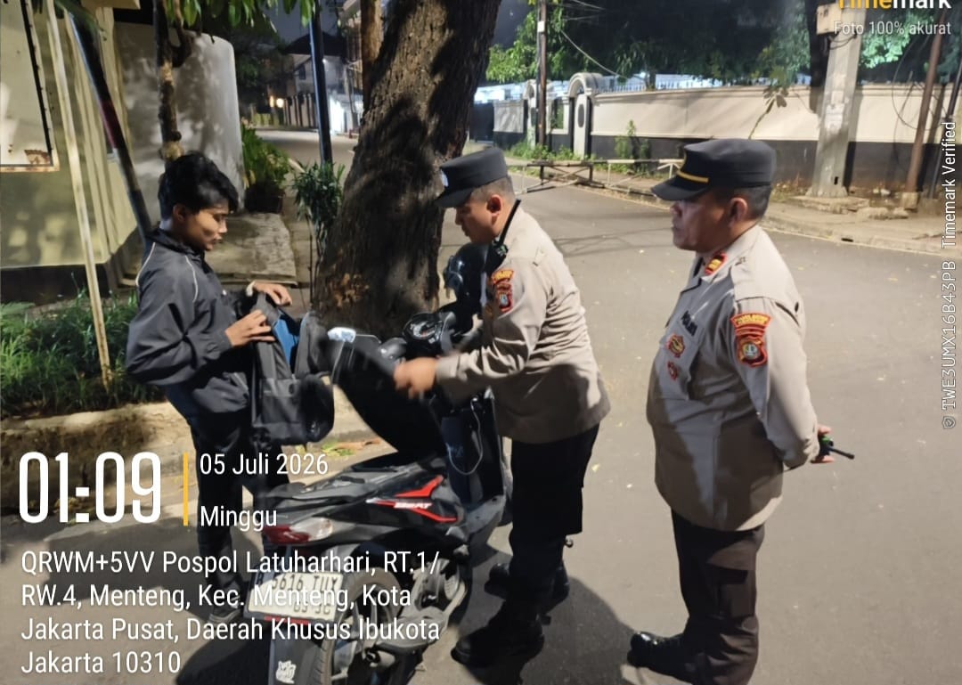 Operasi Malam di Jalan Latuharhari, Polisi Perketat Pengawasan Kendaraan Bermotor