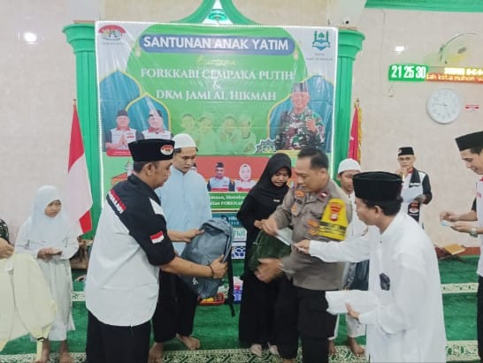 Bhabinkamtibmas Cempaka Putih Barat Hadiri Santunan Anak Yatim, Perkuat Sinergi dan Kepedulian Sosial di Tengah Masyarakat