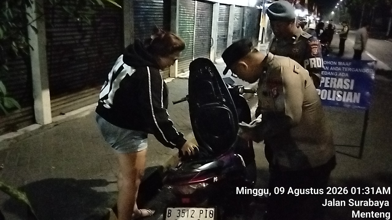 Jaga Kondusivitas Malam, Polsek Metro Menteng Perketat Razia di Jalan Surabaya