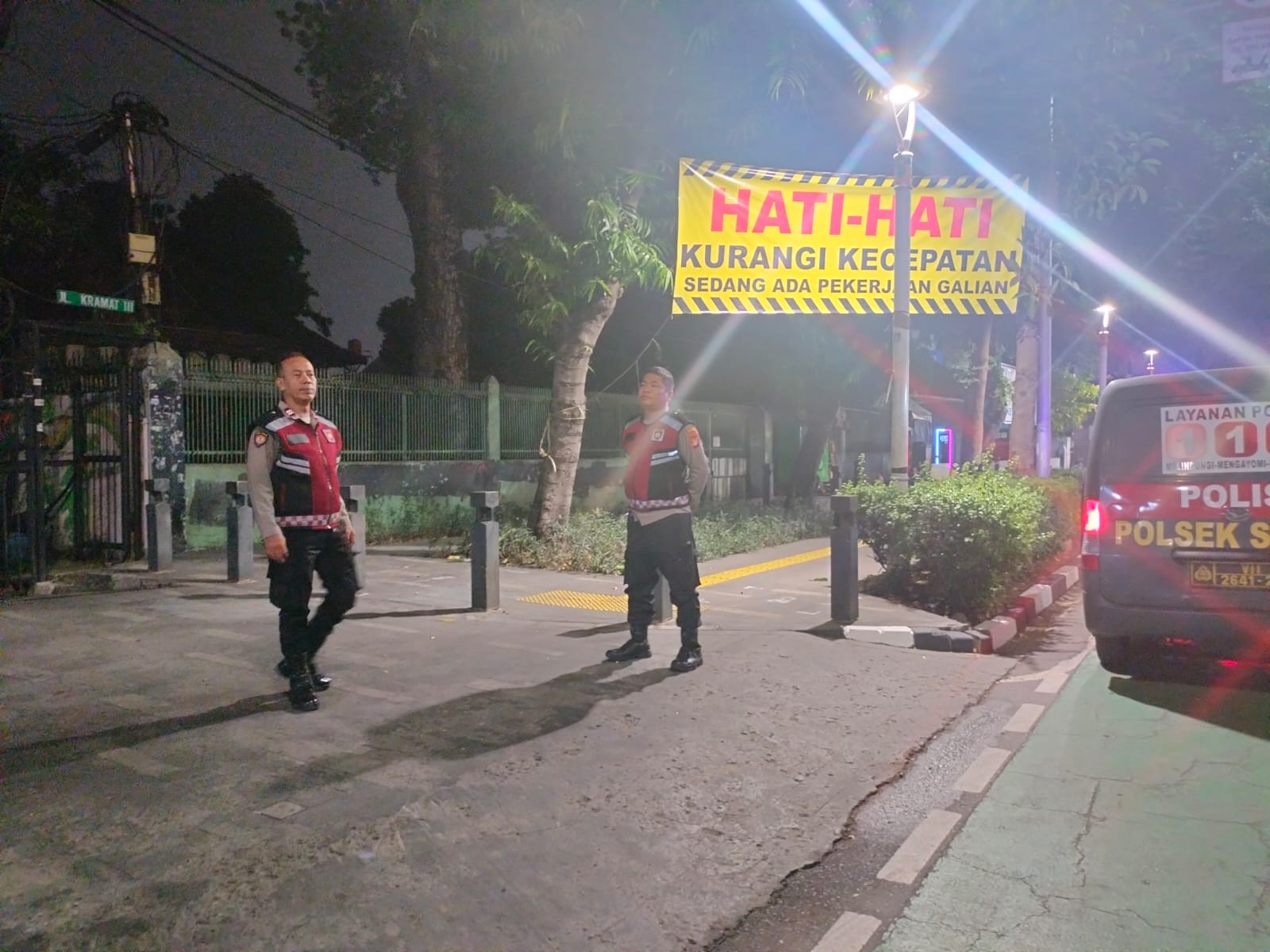 Patroli Strong Point Polsek Senen Sasar Titik Rawan Tawuran dan Begal