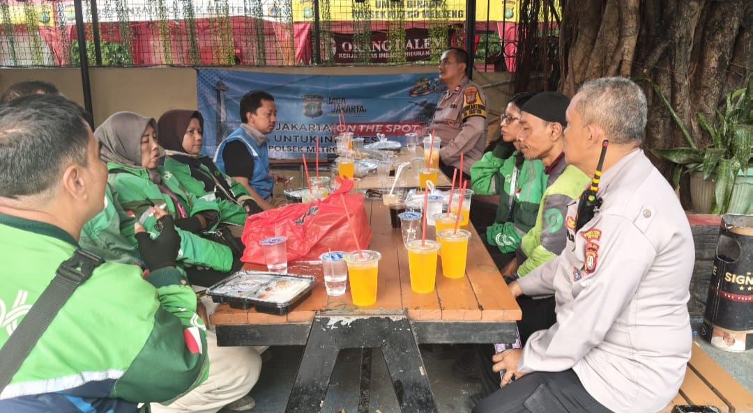 Polisi Gandeng Ojol Kamtibmas Jaga Keamanan Lingkungan Menteng