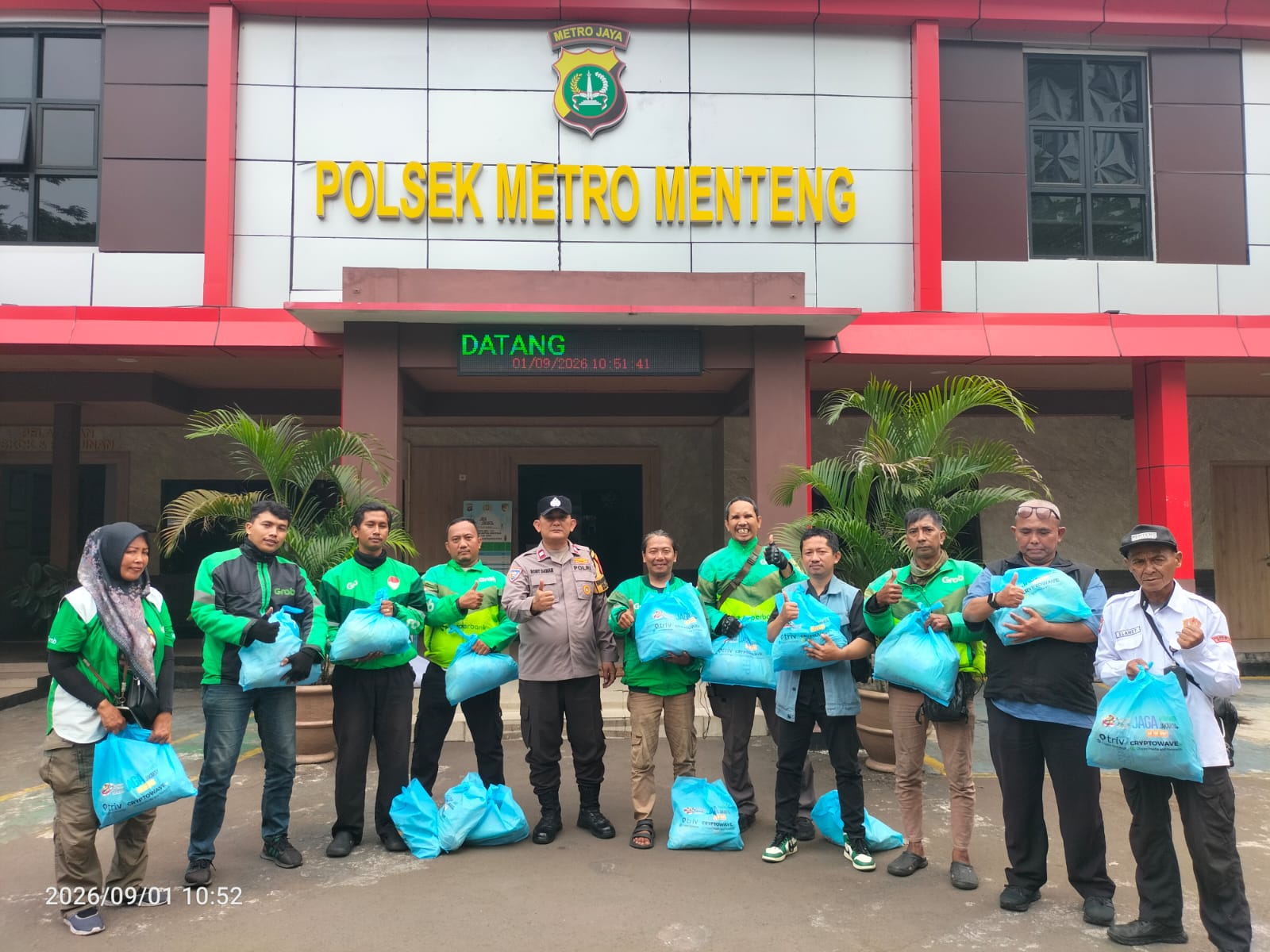 Polsek Metro Menteng Perkuat Sinergi Dengan Pokdarkamtibmas dan Ojol Kamtibmas Jaga Jakarta