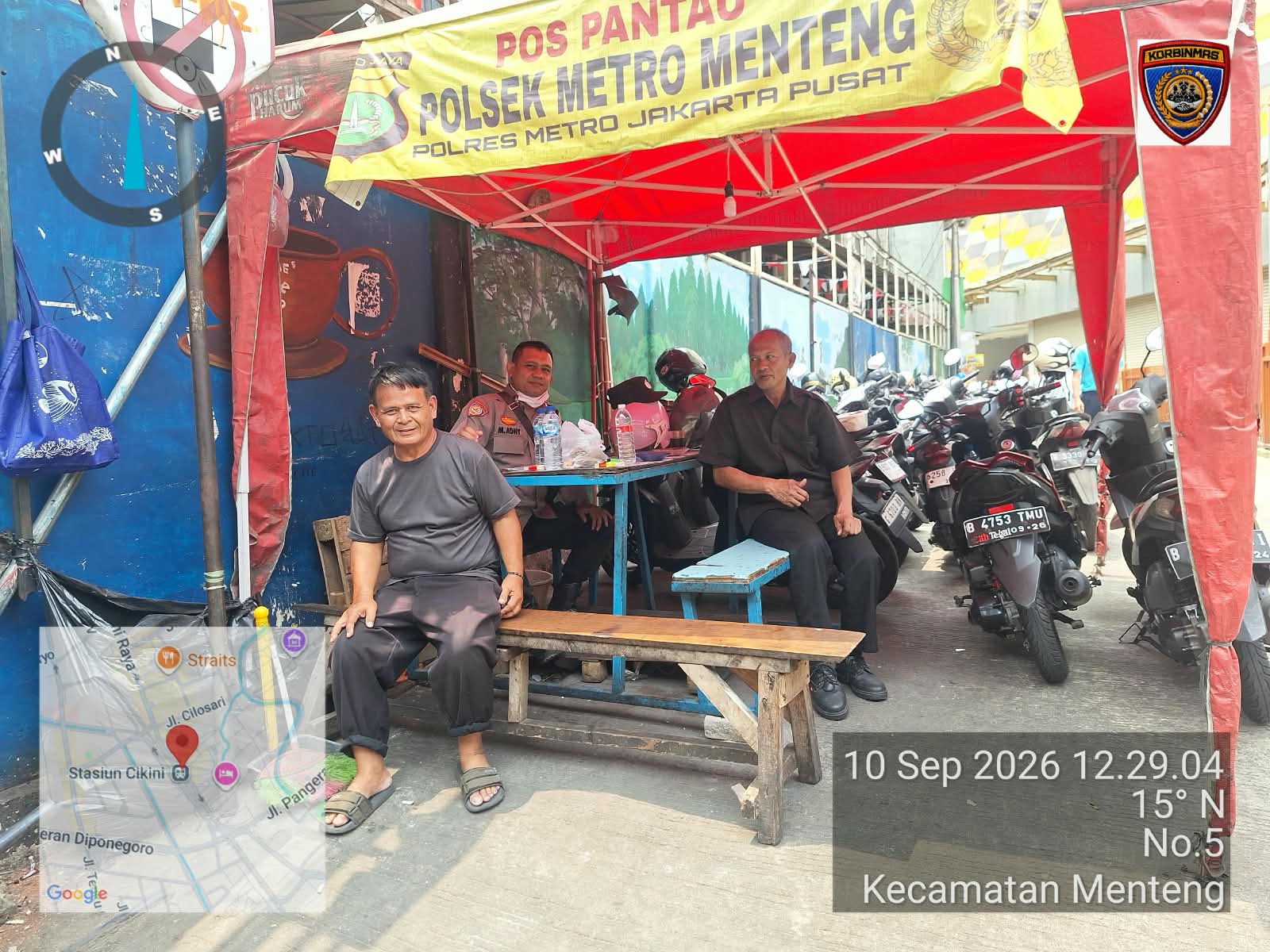 Jaga Kawasan Toko Emas Cikini, Bhabinkamtibmas Perkuat Deteksi Dini di Pegangsaan